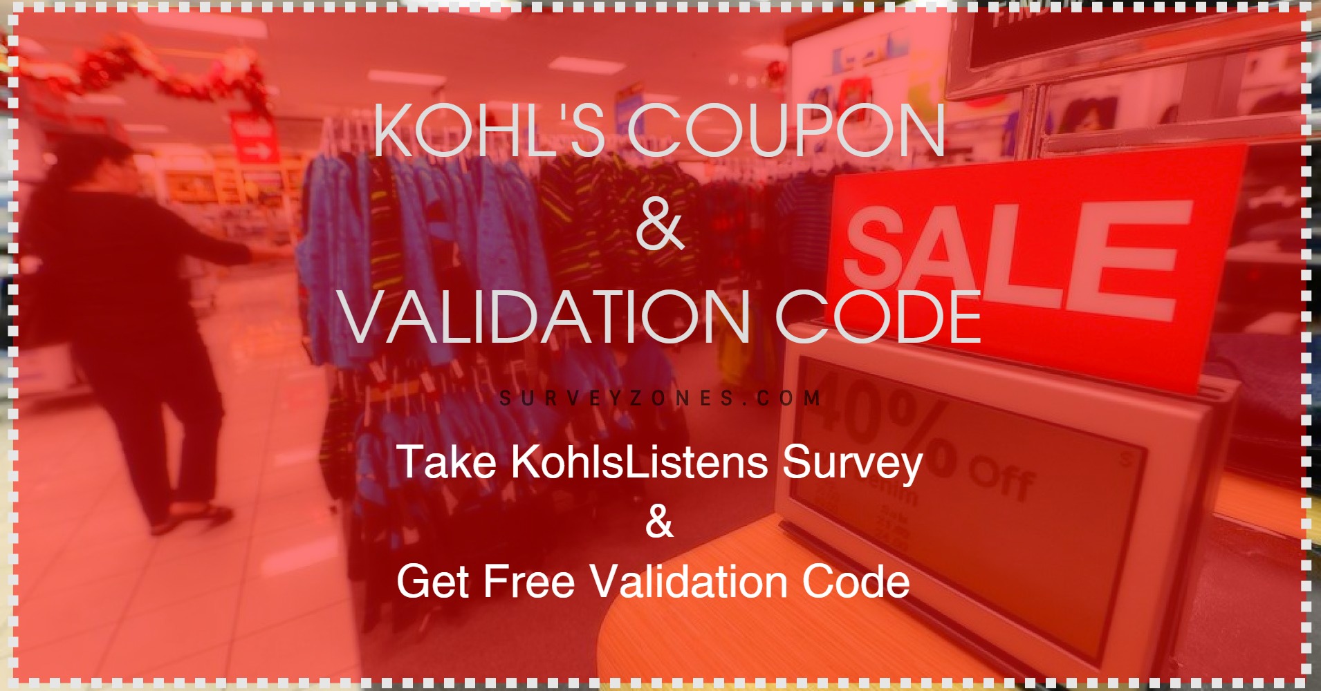 Kohls Listens Survey Free Validation Code