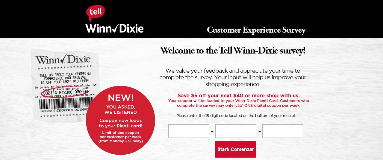 Winn Dixie Survey